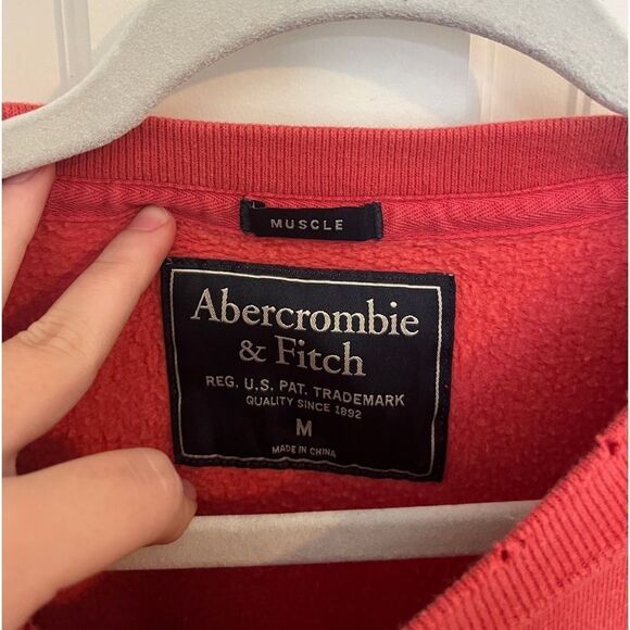Abercrombie and Fitch Muscle Distressed Crewneck Sweater Size Medium - Picture 4 of 7